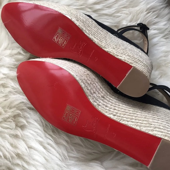Christian Louboutin Black wedges platform - Picture 7 of 8